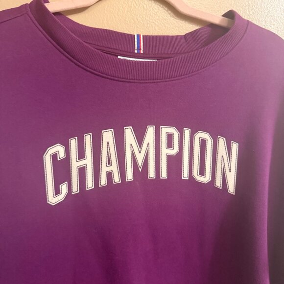 Champion Shearling Sleeves Sweatshirt S - Picture 2 of 5
